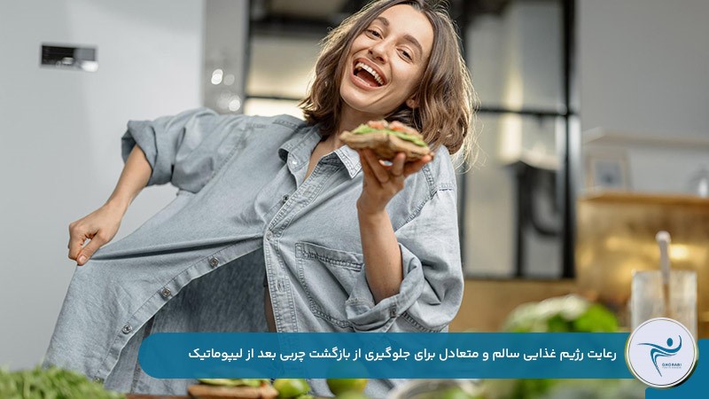 رعایت رژیم غذایی و ورزش برای جلوگیری از بازگشت چربی بعد از لیپوماتیک