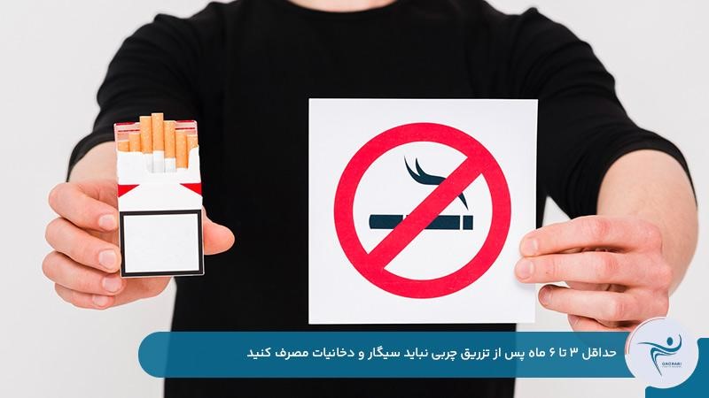 منع مصرف سیگار و دخانیات برای افزایش ماندگاری تزریق چربی