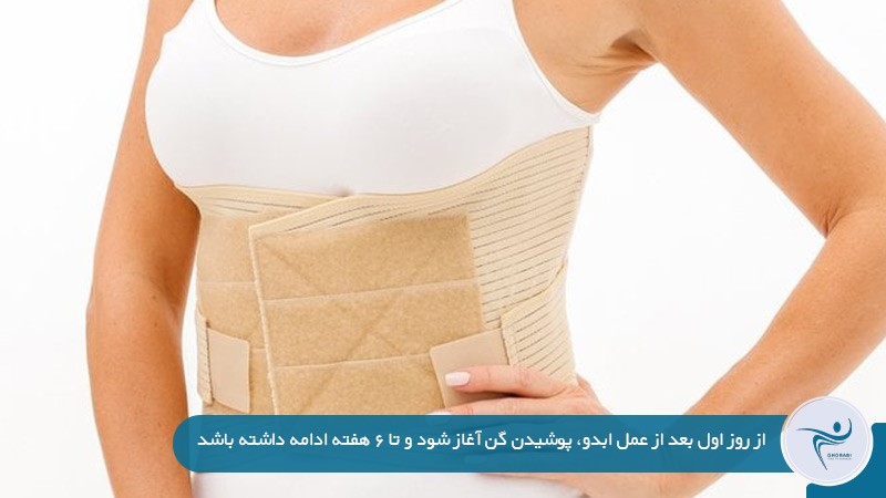 اهمیت پوشیدن گن هنگام خوابیدن بعد از عمل ابدو شکم