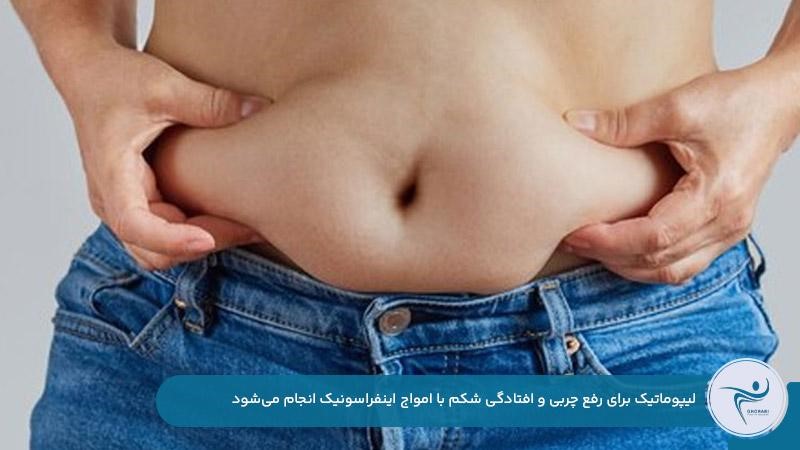 لیپوماتیک برای رفع چربی و افتادگی شکم با امواج اینفراسونیک
