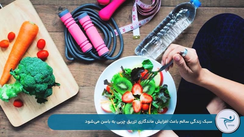 داشتن سبک زندگی سالم برای افزایش ماندگاری تزریق چربی به باسن